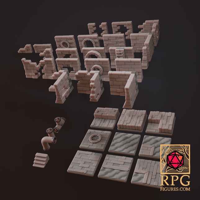 Printable Terrains - Sewers MEGA Pack