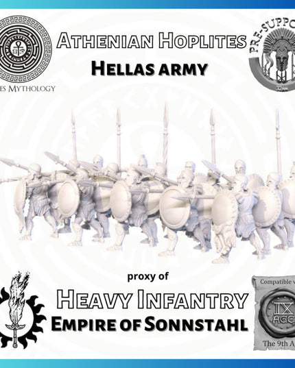 Empire of Sonnstahl , Athenian Hoplites, Hellas Army ,15 Figure