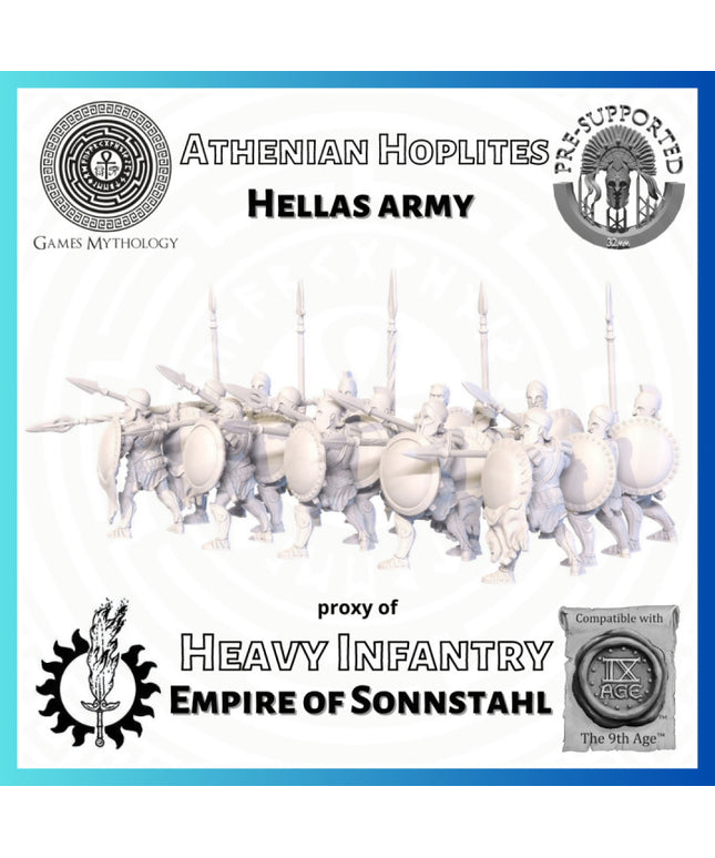 Empire of Sonnstahl , Athenian Hoplites, Hellas Army ,15 Figure