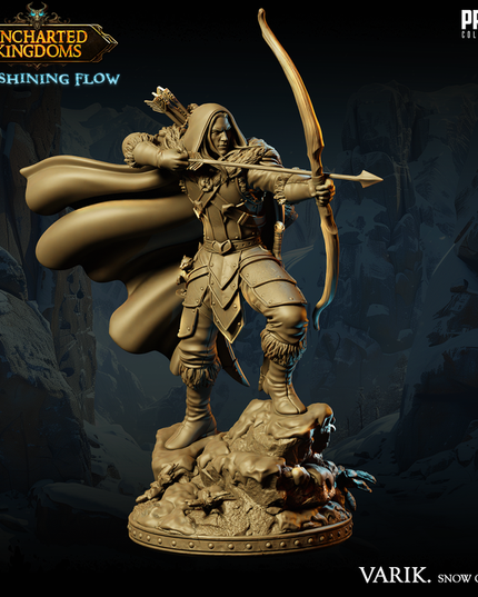 3 miniatures - 32mm - Classic Drows Bundle - Uncharted Kingdom