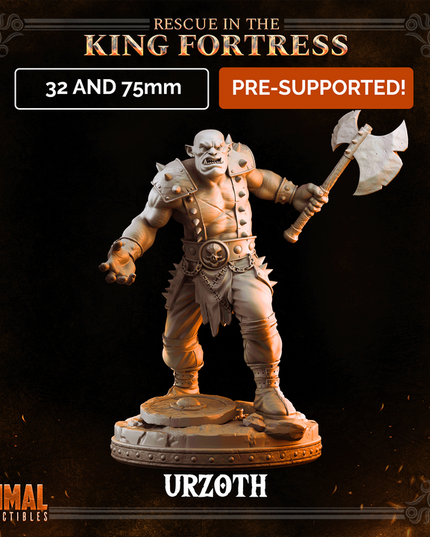 5 miniatures - 32mm - Classic Orcs Bundle - RESCUE IN THE KING FORTRESS - MASTERS OF DUNGEONS QUEST