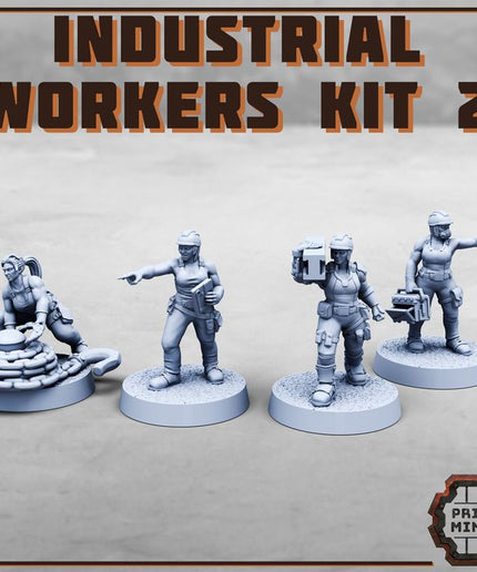 Female Industrial Workers Kit x4