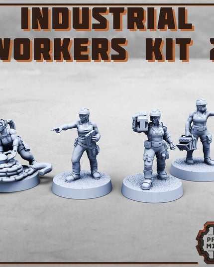 Female Industrial Workers Kit x4