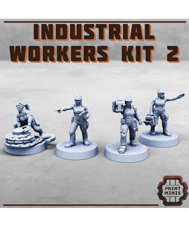 Female Industrial Workers Kit x4