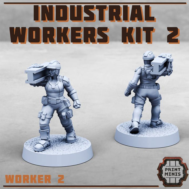 Female Industrial Workers Kit x4