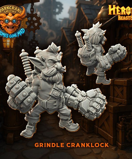 Sparkcrank Smiths- Gnome tinkereres / Grindle Cranklock