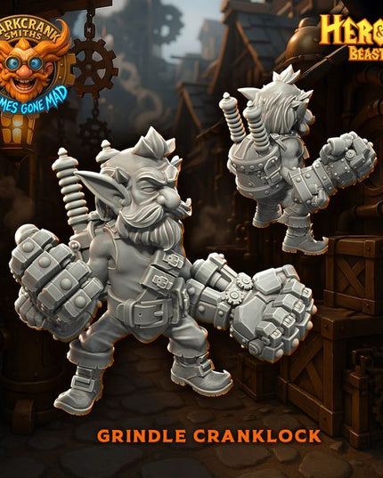 Sparkcrank Smiths- Gnome tinkereres / Grindle Cranklock