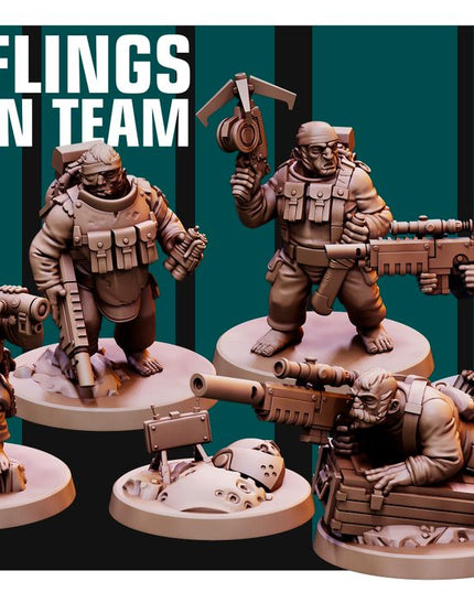 Halflings Recon Team X6 MINIATURES
