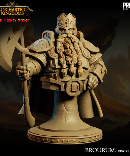Dwarf - Brourum Axedelver - King Clothes - Bust - August 2024 - Uncharted Kingdoms