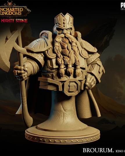 Dwarf - Brourum Axedelver - King Clothes - Bust - August 2024 - Uncharted Kingdoms