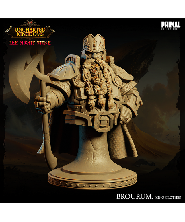 Dwarf - Brourum Axedelver - King Clothes - Bust - August 2024 - Uncharted Kingdoms