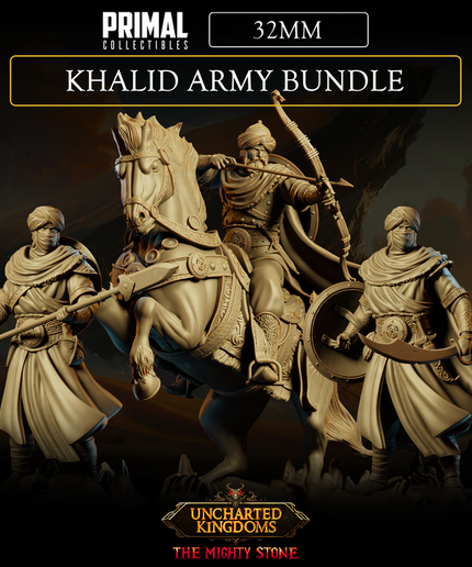 3 miniatures - 32mm - Khalid Army Bundle - Uncharted Kingdom