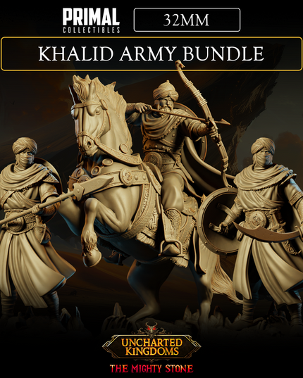 3 miniatures - 32mm - Khalid Army Bundle - Uncharted Kingdom