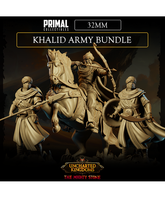 3 miniatures - 32mm - Khalid Army Bundle - Uncharted Kingdom
