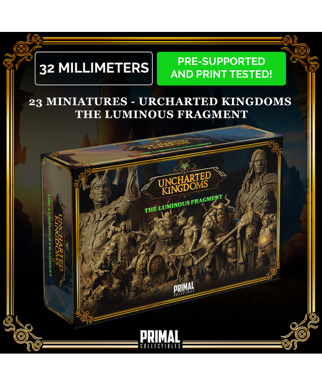 23 miniatures - Complete RPG game - THE LUMINOUS FRAGMENT - Premium Package - UNCHARTED KINGDOMS