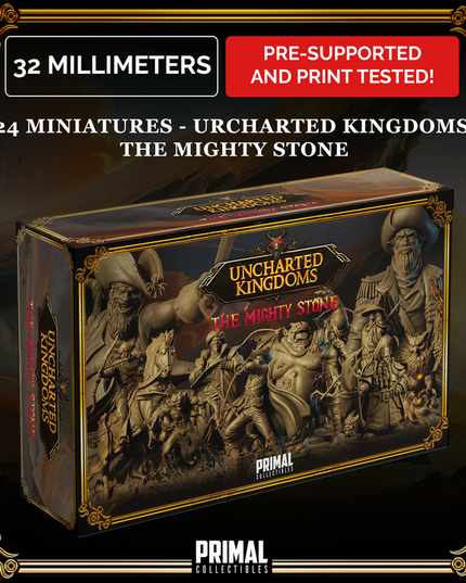 24 miniatures - Complete RPG game - THE MIGHTY STONE - Premium Package - UNCHARTED KINGDOMS