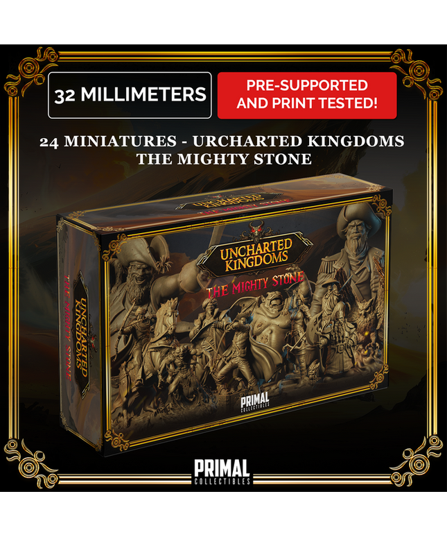 24 miniatures - Complete RPG game - THE MIGHTY STONE - Premium Package - UNCHARTED KINGDOMS