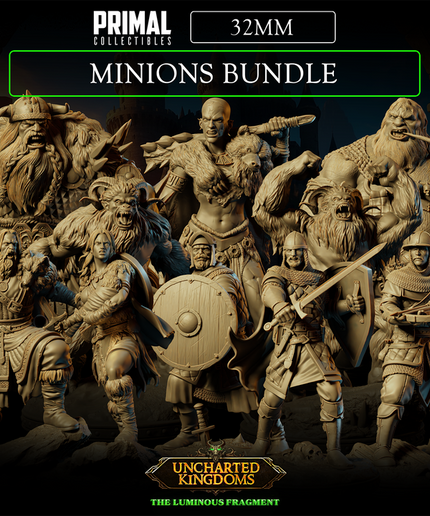 10 miniatures - 32mm - Classic The Luminous Fragment game Enemies/minions Bundle - Uncharted Kingdom