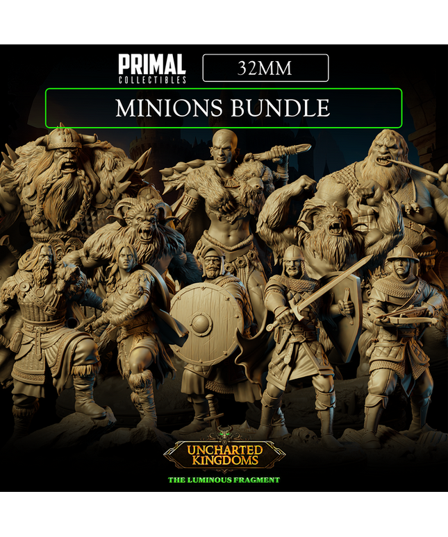 10 miniatures - 32mm - Classic The Luminous Fragment game Enemies/minions Bundle - Uncharted Kingdom