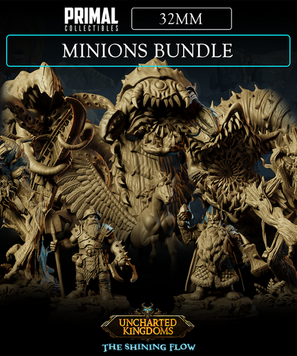 8 miniatures - 32mm - Classic The Shining Flow game Enemies/minions Bundle - Uncharted Kingdom