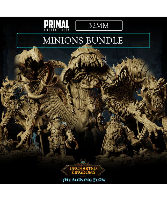 8 miniatures - 32mm - Classic The Shining Flow game Enemies/minions Bundle - Uncharted Kingdom