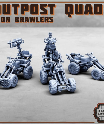 Iron Brawler Quad Bikes w/ Riders