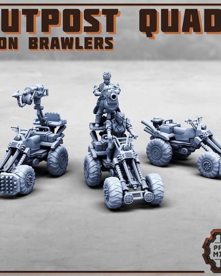 Iron Brawler Quad Bikes w/ Riders