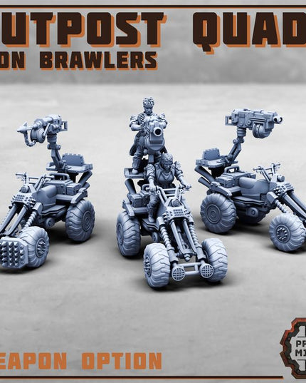 Iron Brawler Quad Bikes w/ Riders