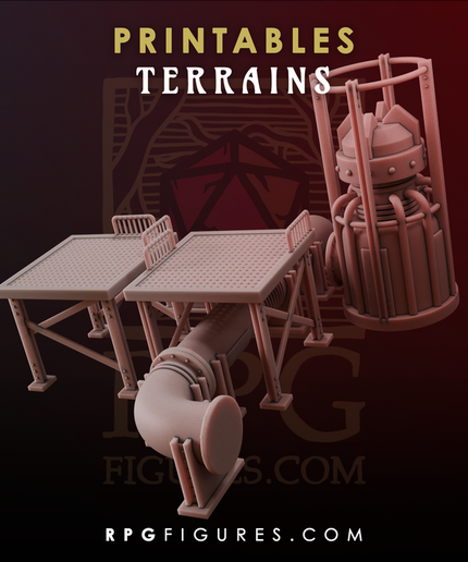 Printable Terrains - Science Fiction Modular Pack 1
