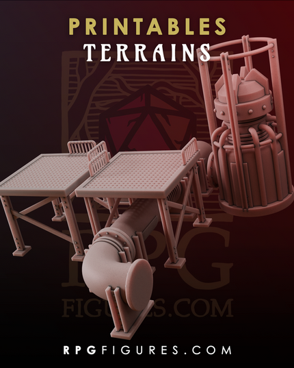 Printable Terrains - Science Fiction Modular Pack 1