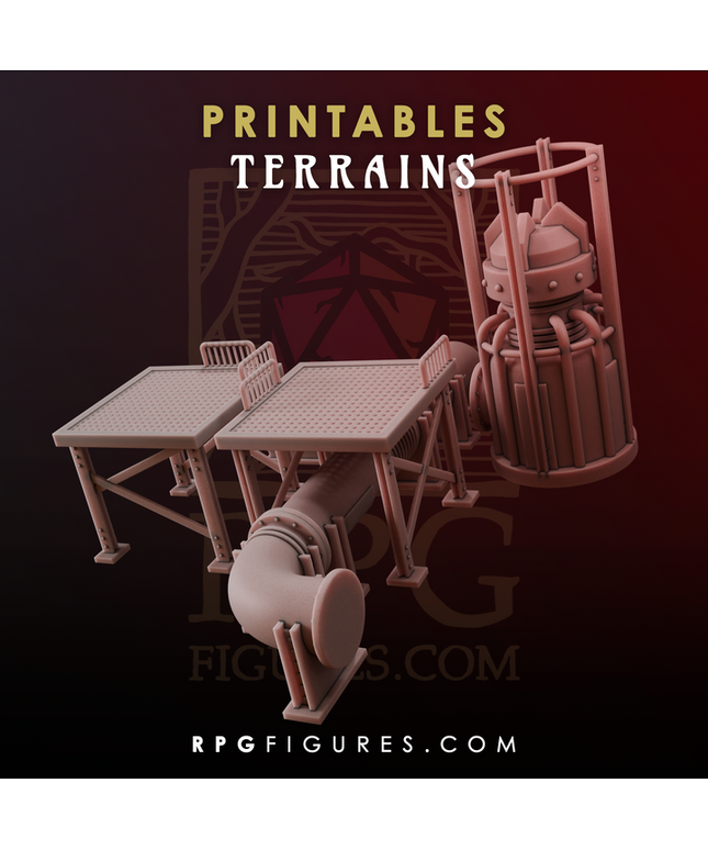 Printable Terrains - Science Fiction Modular Pack 1