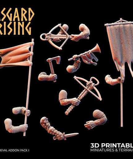 MEDIEVAL: Additional arms with weapons