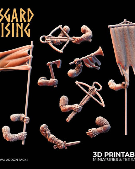 MEDIEVAL: Additional arms with weapons