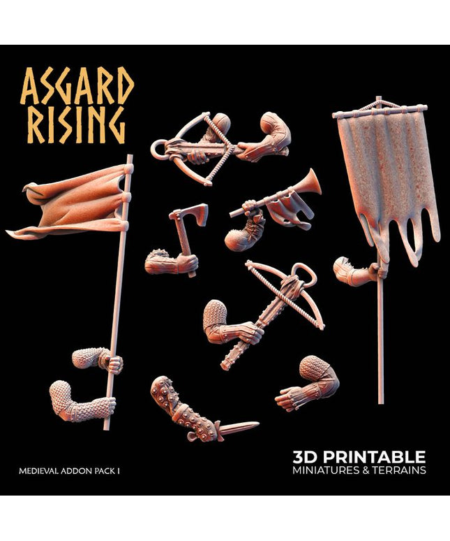 MEDIEVAL: Additional arms with weapons