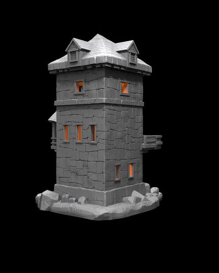 IDP05T07 Charion Supportless House Tower :: Iridium Places 5 :: Black Blossom Games