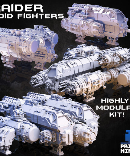 Raider Void Fighter Space Ship (highly modular kit) - In Orbit Collection