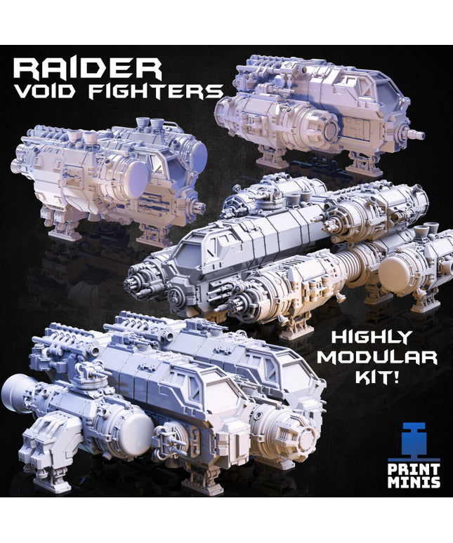 Raider Void Fighter Space Ship (highly modular kit) - In Orbit Collection