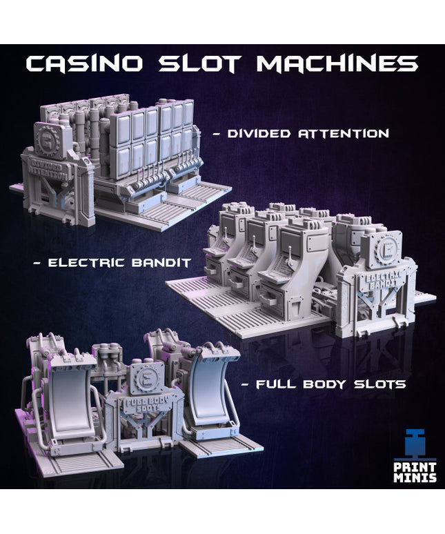 Casino Games - Slot Machines x3 - Broken Chip Collection