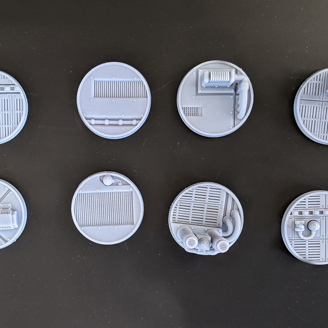 Dieselpunk Scenic Bases - 19 miniatures - The Iron Guard Collection