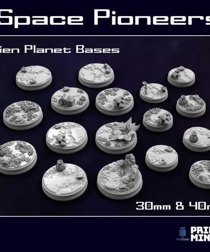 Alien Planet Bases - 17 miniatures - Space Pioneers Collection