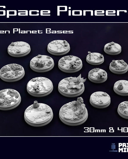 Alien Planet Bases - 17 miniatures - Space Pioneers Collection