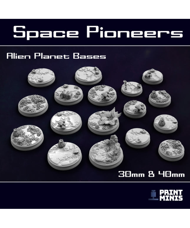 Alien Planet Bases - 17 miniatures - Space Pioneers Collection