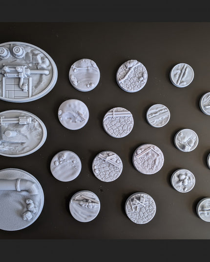 Junk Mining Planet Bases - 20 miniatures - Space Pirates Collection