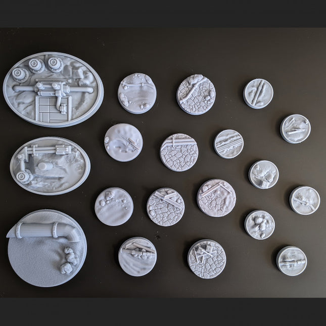 Junk Mining Planet Bases - 20 miniatures - Space Pirates Collection