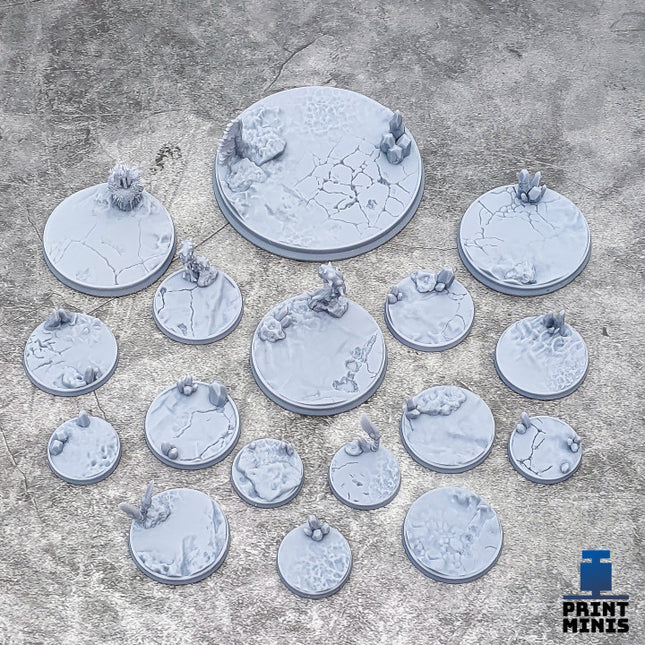 Alien Ice World Bases - 18 miniatures - Expedition Collection