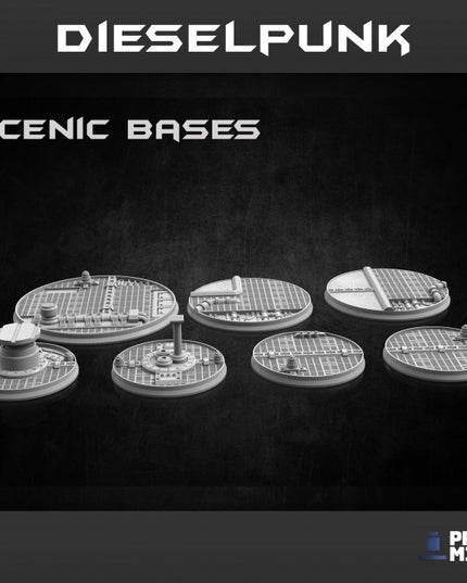 Industrial Bases - 22 miniatures - Dieselpunk Collection