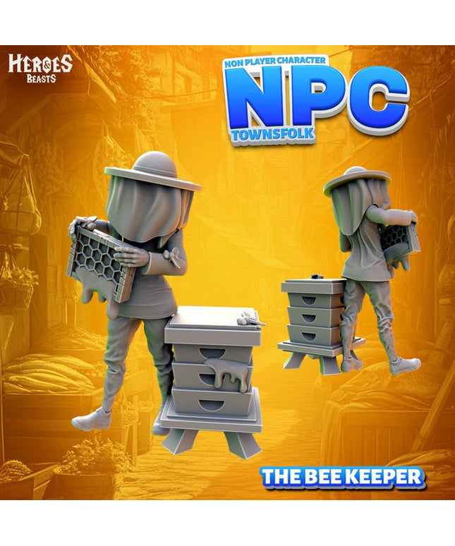 Bee Keeper + hive