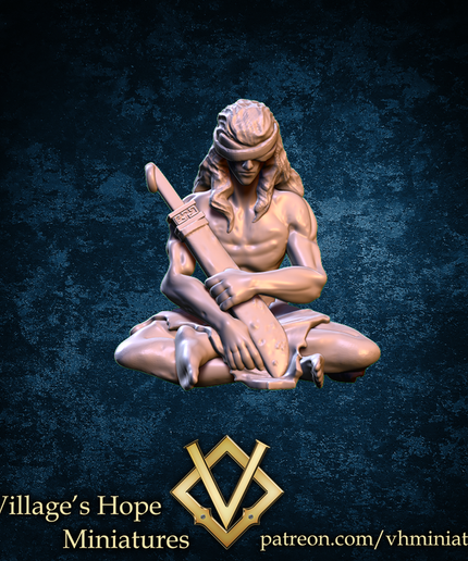 Blind Master , Blind oldman with Saber