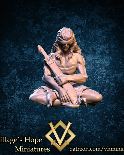 Blind Master , Blind oldman with Saber