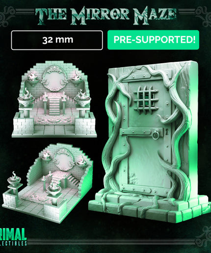 Sanctrum room and iron door - THE MIRROR MAZE - MASTERS OF DUNGEONS QUEST